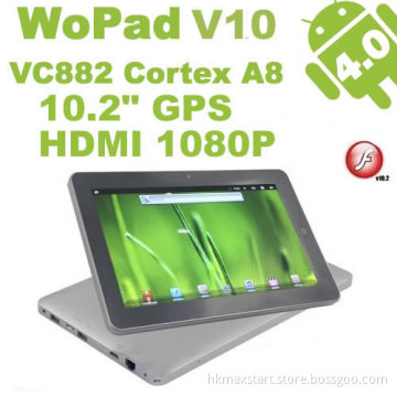 10.2 Inch Android 4.0 Flytouch 6 V10 Vimicro A8 Tablet PC Wopad V10